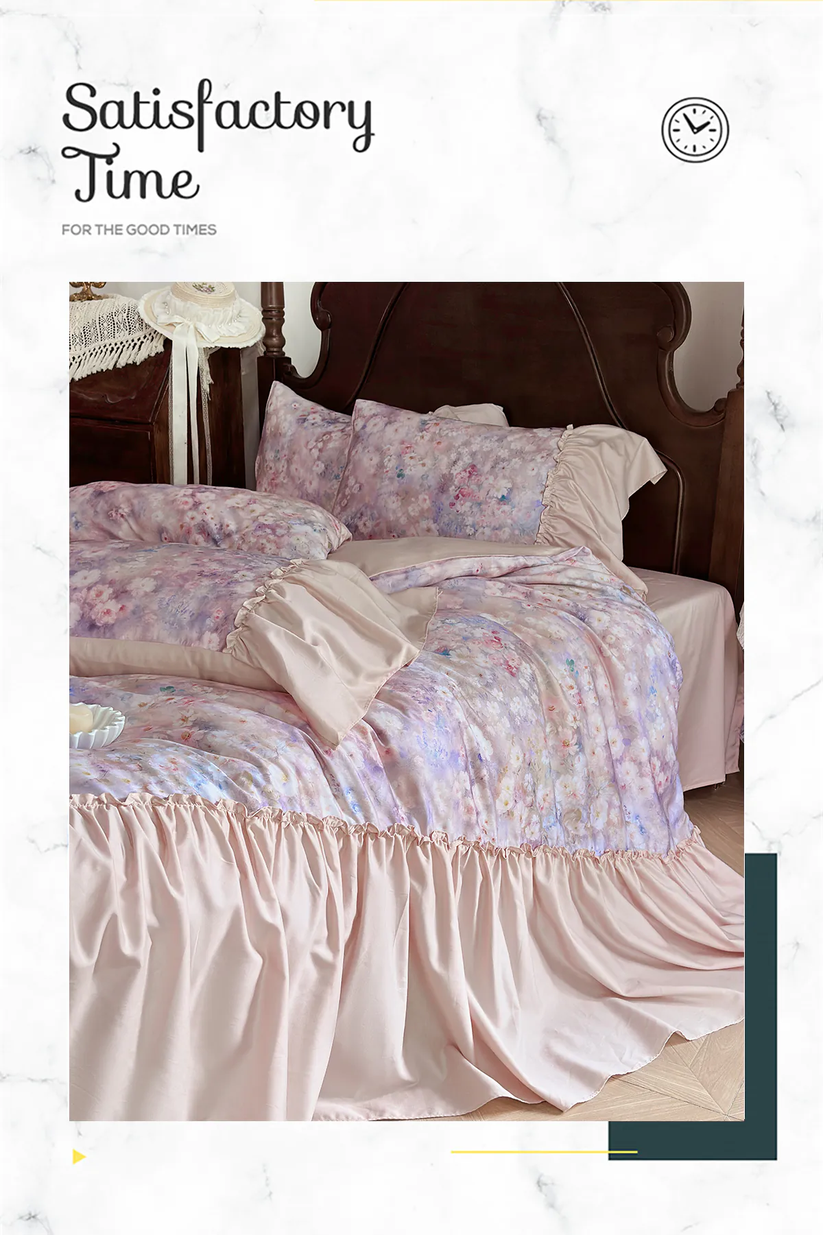Vintage-Oil-Painting-Floral-Brushed-Tencel-Cotton-Ruffle-Edge-Bedding-Set13