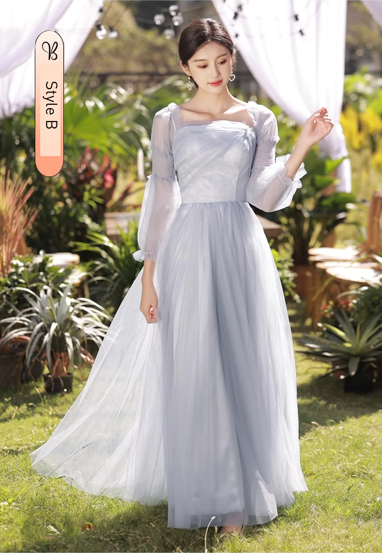 Womens-Gray-Chiffon-Wedding-Guest-Long-Bridesmaid-Formal-Dress15