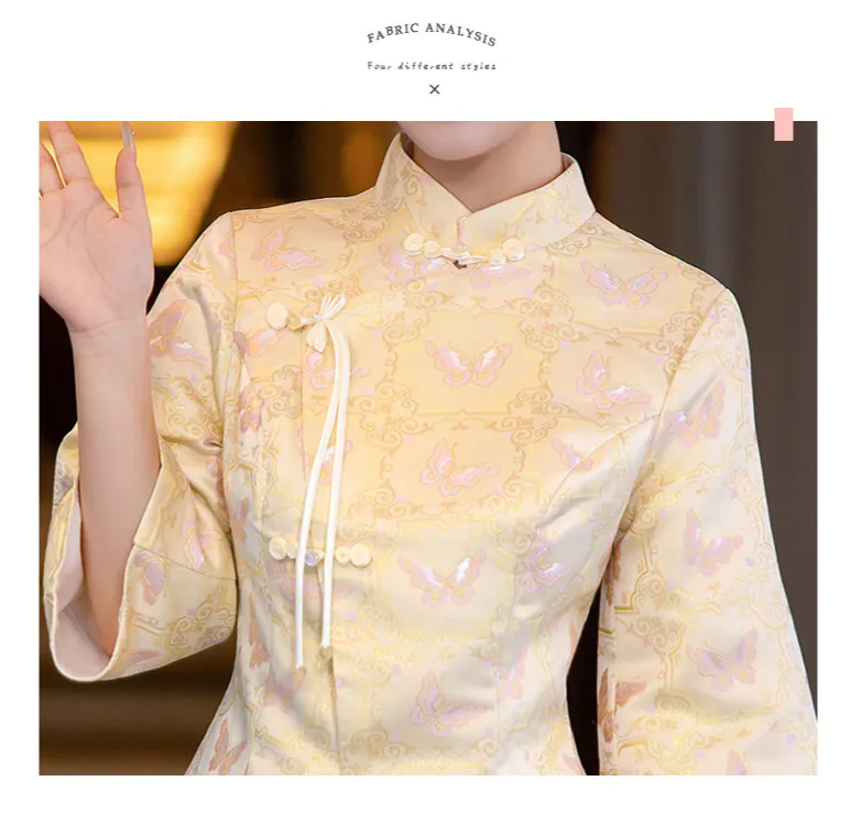 Beautiful-Chinese-Style-Floral-Brocade-Reception-Dress-Outfit-for-Bridesmaid09