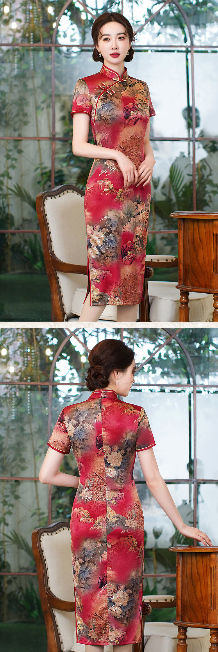 Elegant-Gold-Stamped-Floral-Slim-Fit-Cheongsam-Midi-Qipao-Dress12