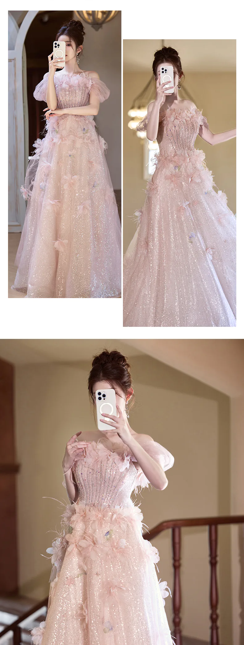 Fairy-Off-Shoulder-Pink-Tulle-3D-Floral-Sparkly-Evening-Party-Maxi-Dress14