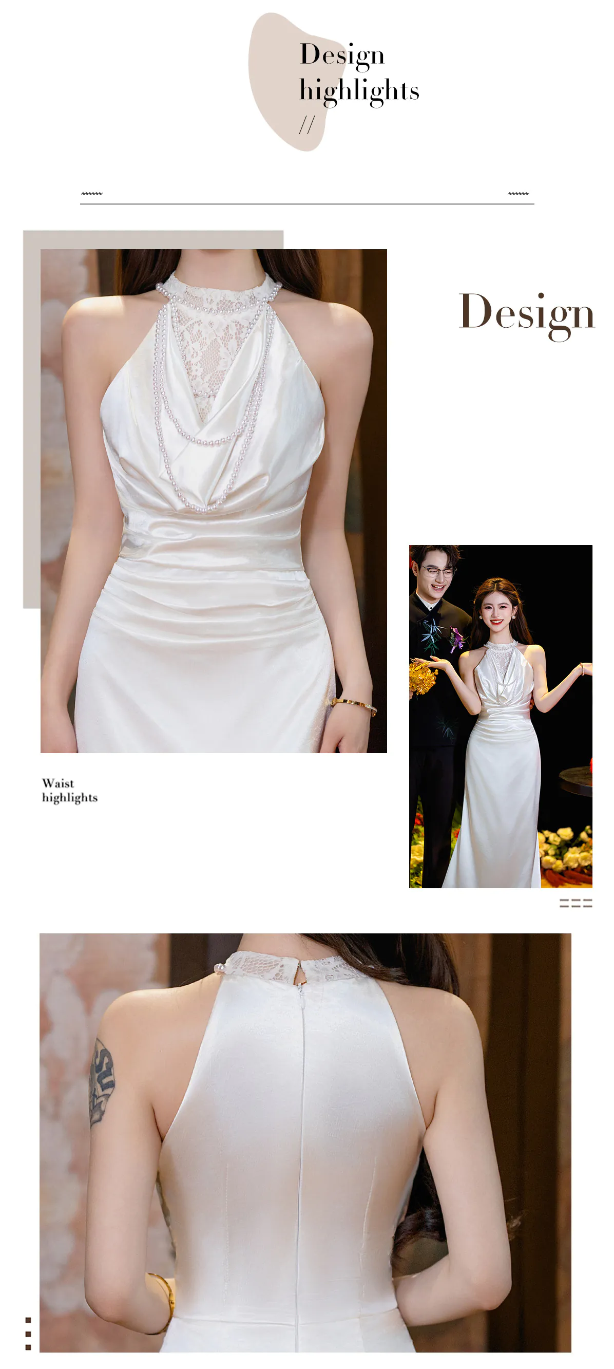 Vintage-Halter-Cowl-Lace-Neck-White-Satin-Mermaid-Evening-Formal-Gown08