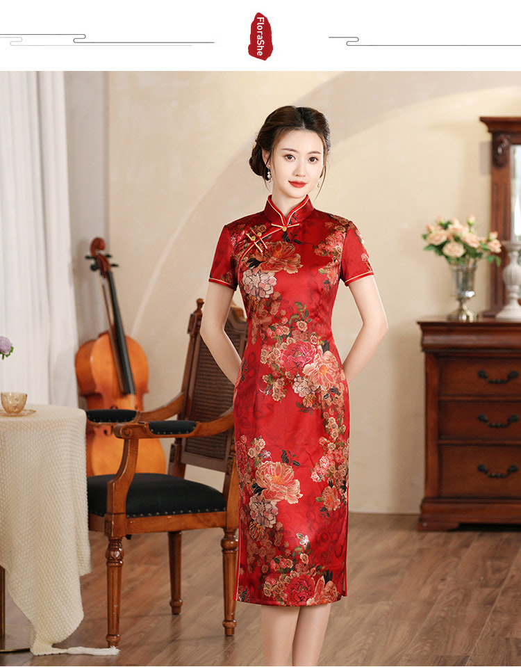 Women-Retro-Short-Sleeve-Improved-Midi-Qipao-Dress-Cheongsam06