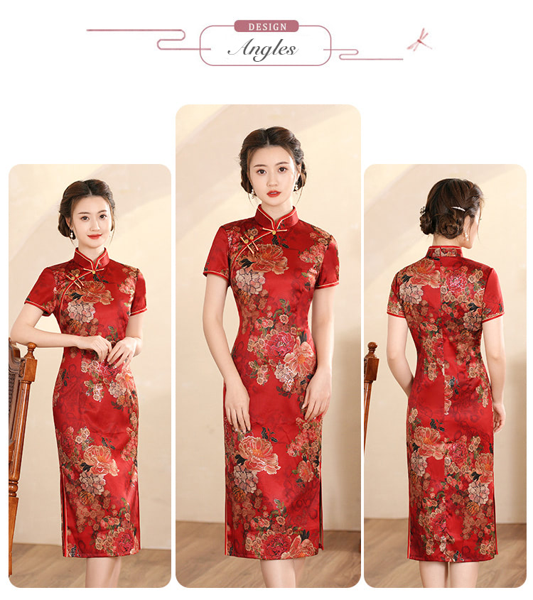 Women-Retro-Short-Sleeve-Improved-Midi-Qipao-Dress-Cheongsam07