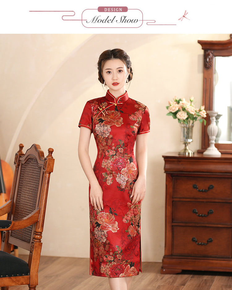 Women-Retro-Short-Sleeve-Improved-Midi-Qipao-Dress-Cheongsam09