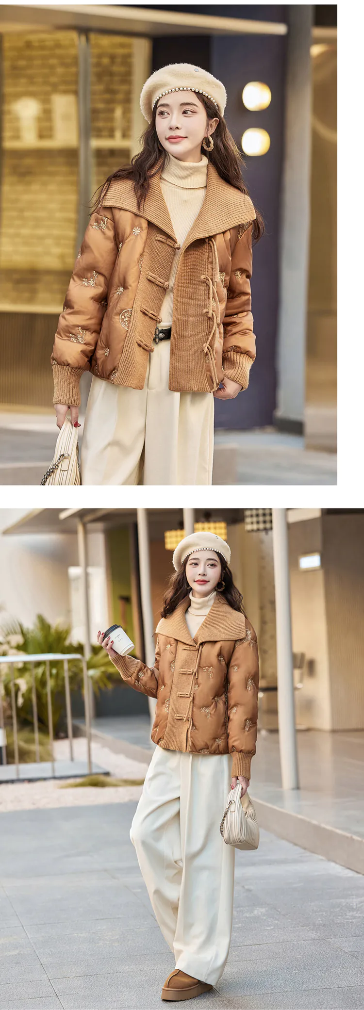 Chic-Vintage-Patchwork-Short-Cotton-Puffer-Jacket-Winter-Casual-Coat19