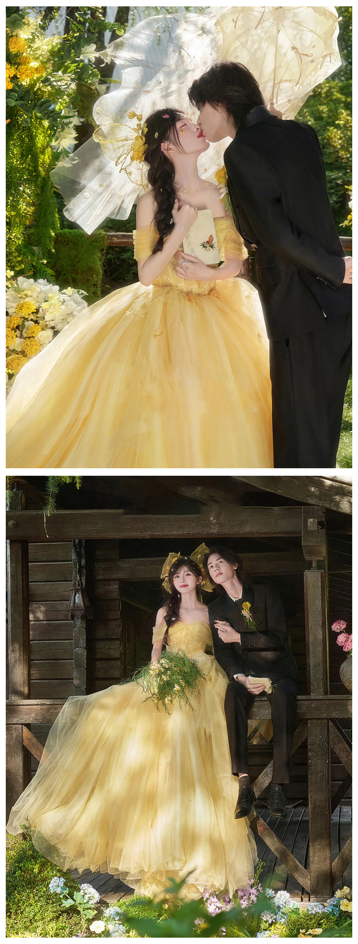 Dreamy-Princess-Yellow-Off-Shoulder-Layered-Tulle-Skirt-Puffy-Formal-Dress12