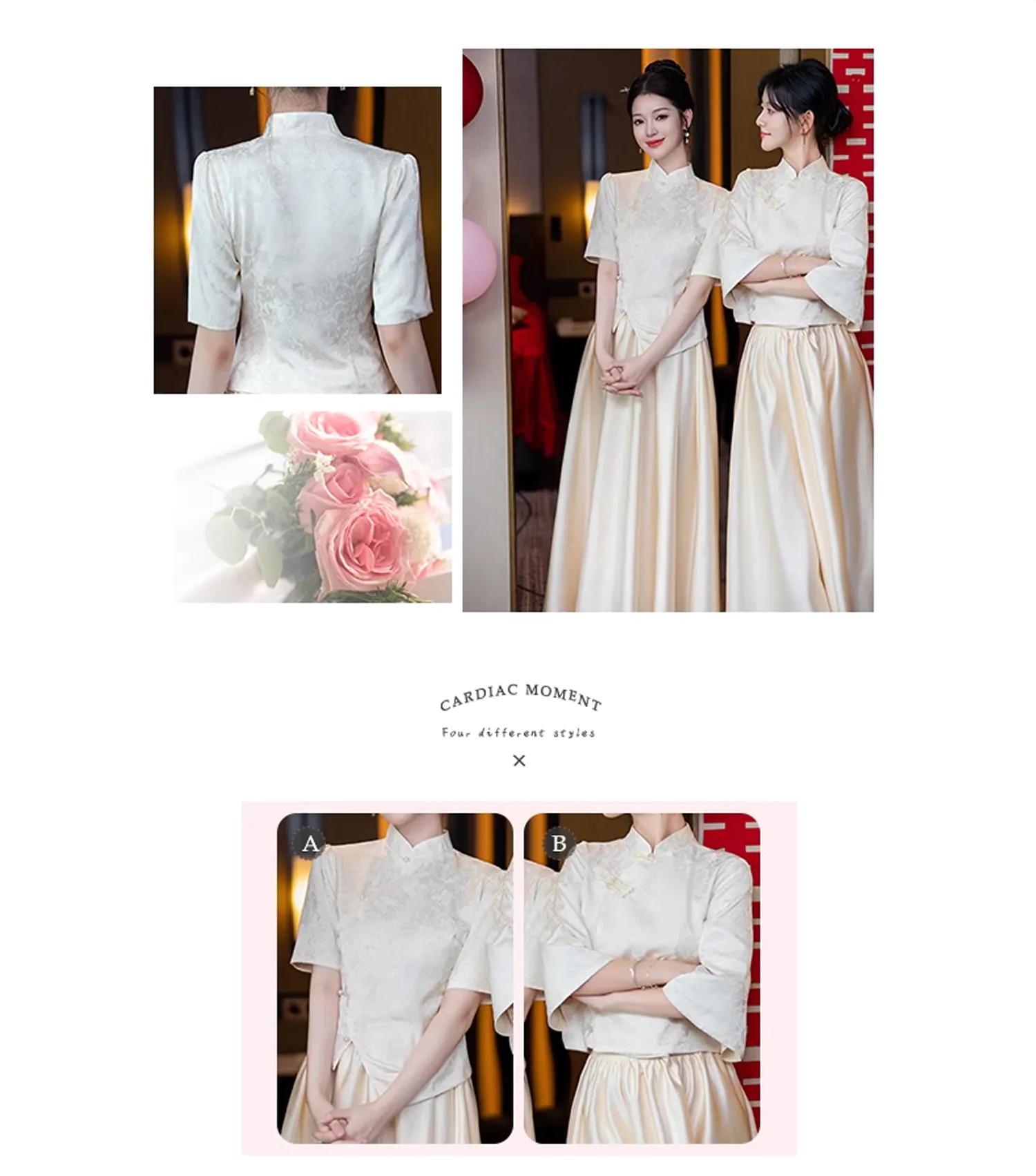 Modest Champagne Color Wedding Junior Bridesmaid Dress with Sleeves -  FloraShe