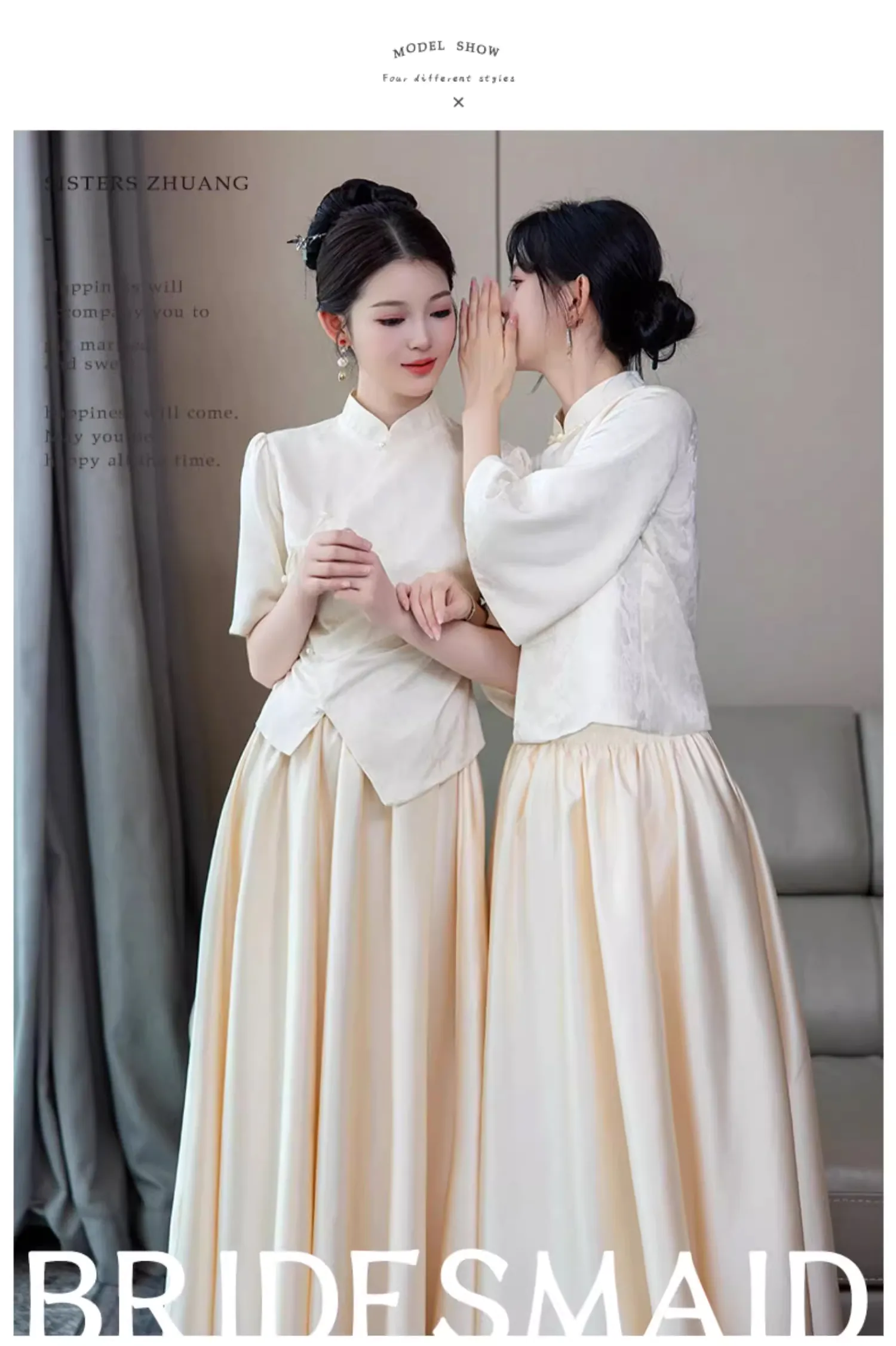 Modest-Champagne-Color-Wedding-Junior-Bridesmaid-Dress-with-Sleeves13