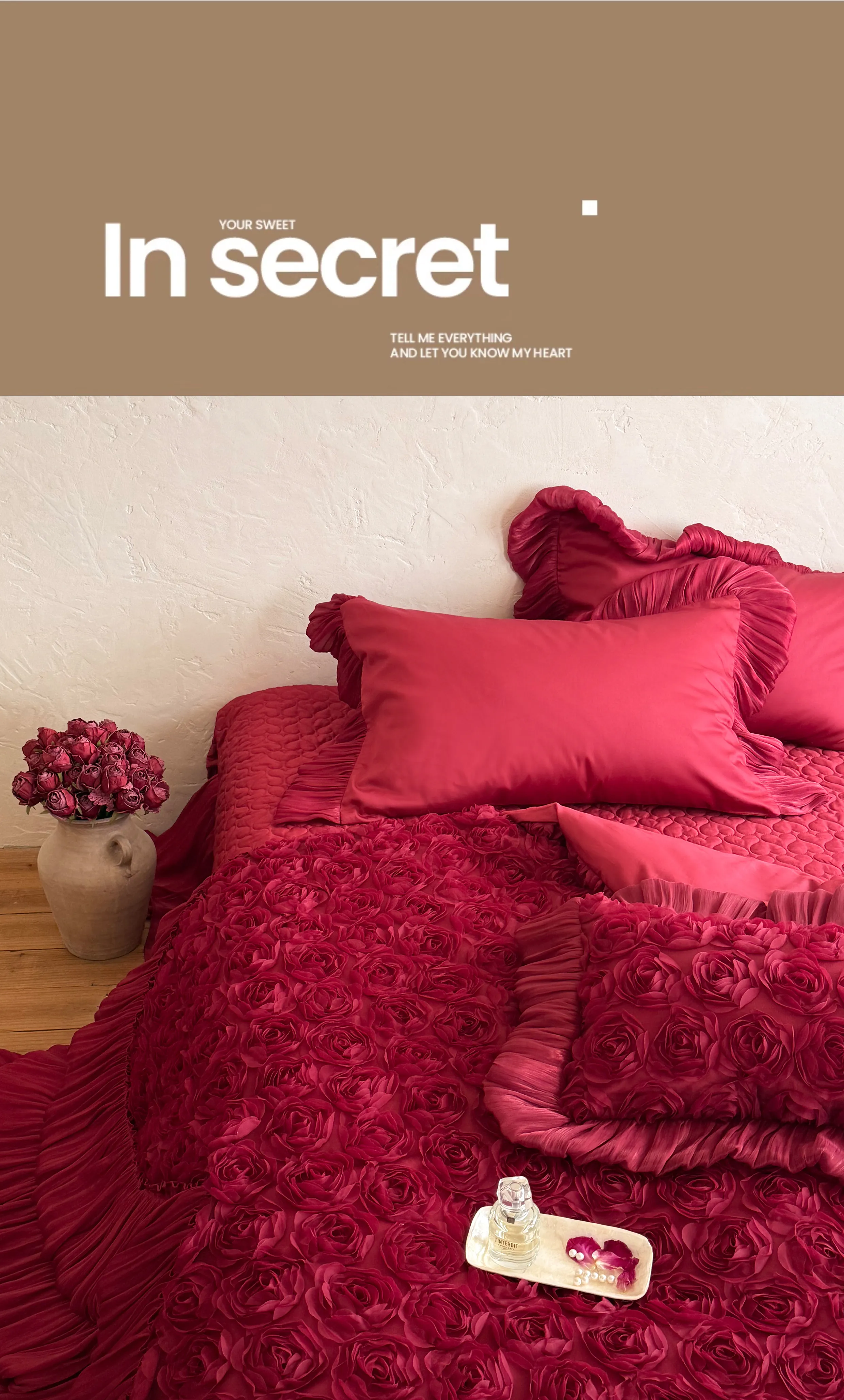 Romantic-100S-Cotton-3D-Rose-Floral-Layered-Ruffle-Bedspread-Set24