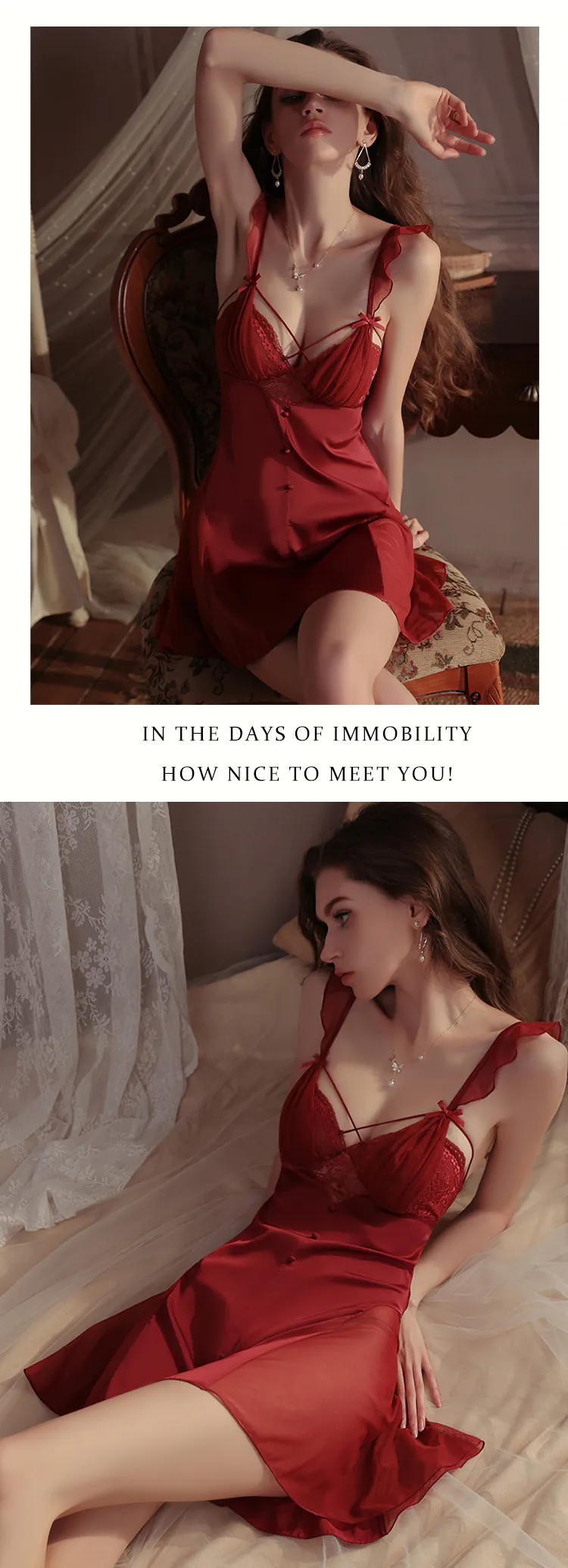 Sexy-Open-Back-Lace-Cami-Nightgown-Comfy-Ladies-Boudoir-Lingerie18