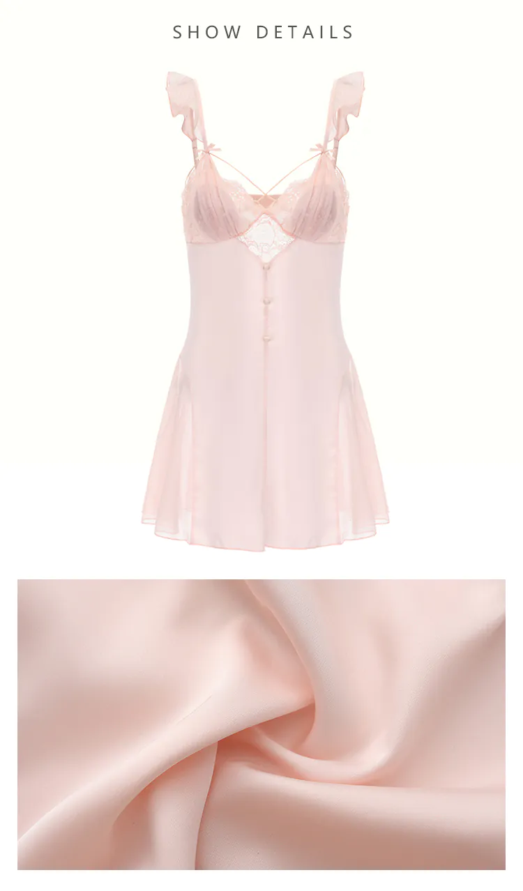 Sexy-Open-Back-Lace-Cami-Nightgown-Comfy-Ladies-Boudoir-Lingerie20