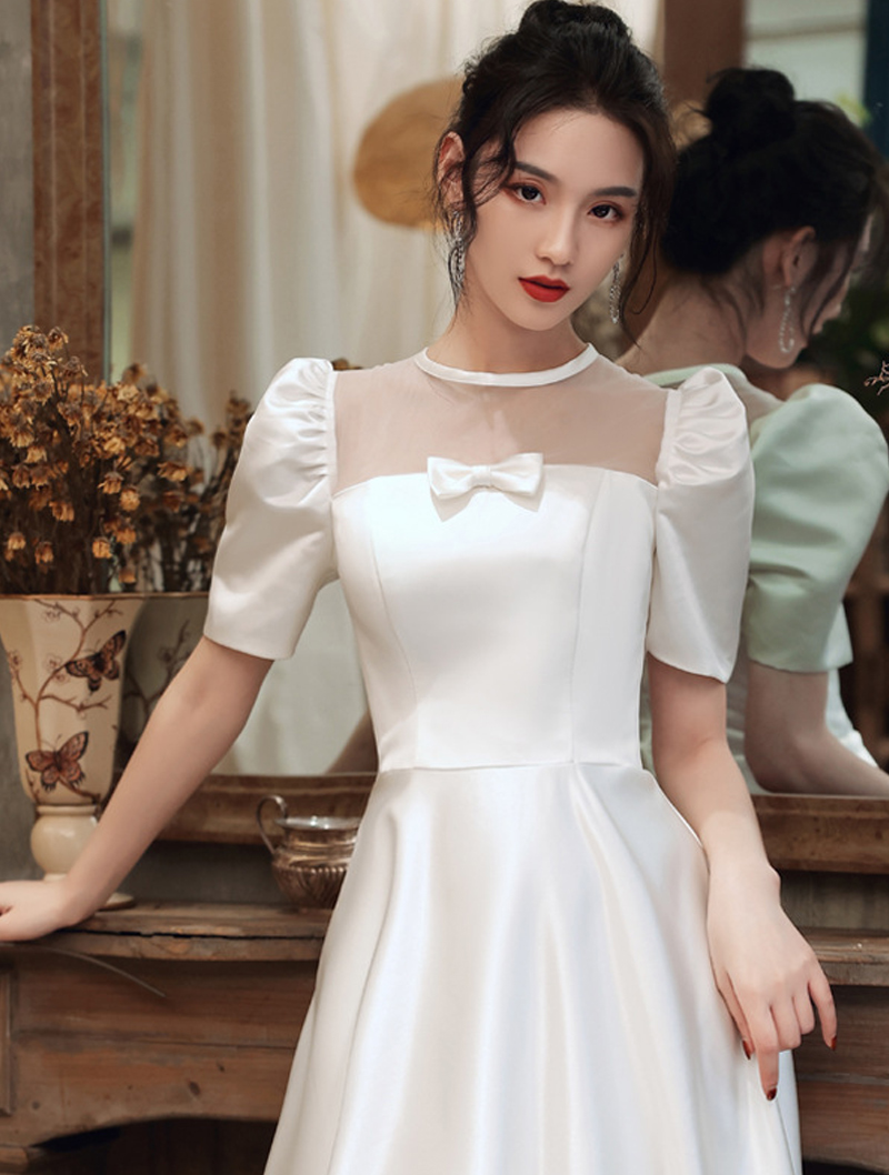 Simple White Satin Maxi Evening Long Prom Dress02