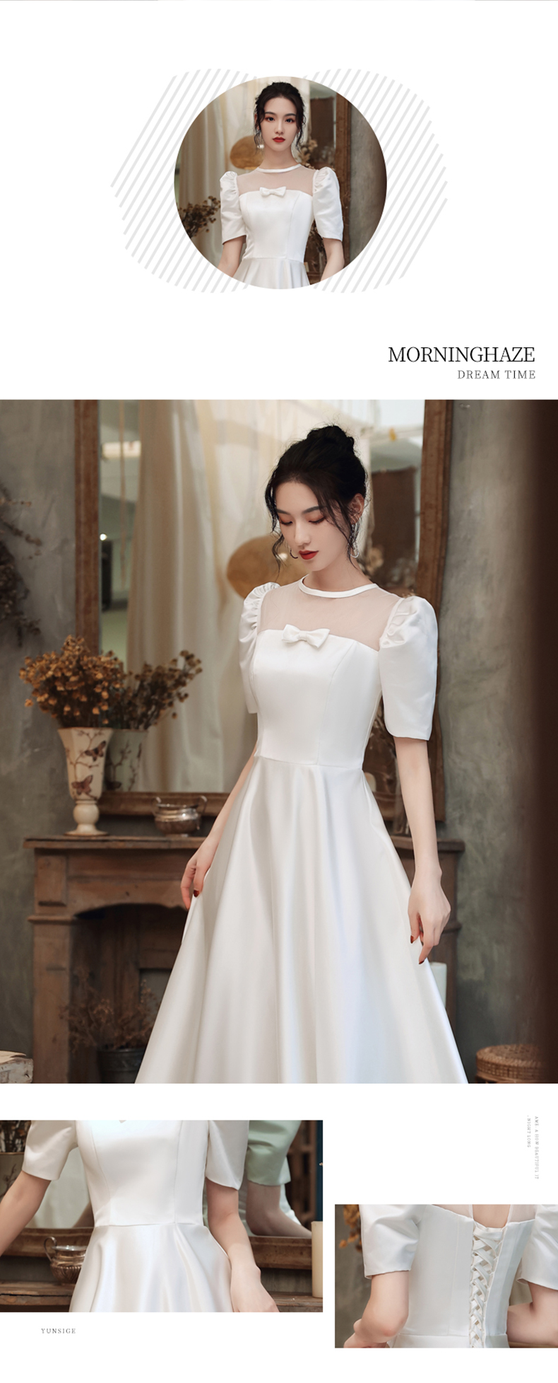 Simple White Satin Maxi Evening Long Prom Dress08
