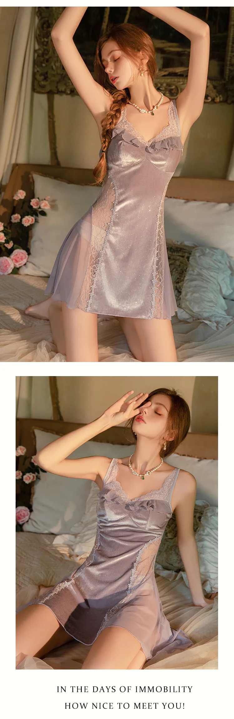 Soft-Backless-Sparkling-Velvet-Lace-Trim-Chemise-Nightgown-for-Ladies13