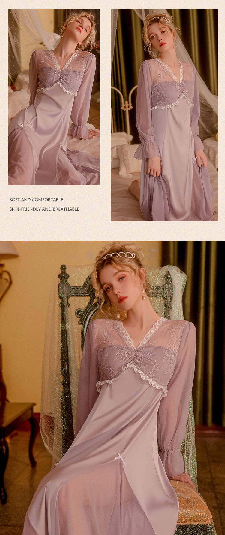 Sweet-Lace-Long-Sleeve-Nightwear-Ladies-Sexy-Lingerie-Dress20