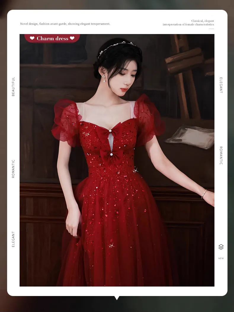 Sweet-Princess-Hepburn-Style-Square-Neck-with-Bow-Evening-Prom-Dress07