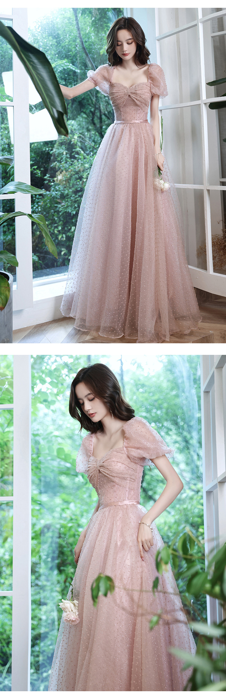 Sweet and Romantic Long Evening Wedding Party Dress16