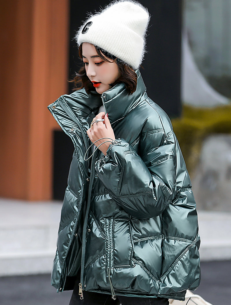 Women's Cropped Puffer Jacket Fashion Winter Outfit Coat02