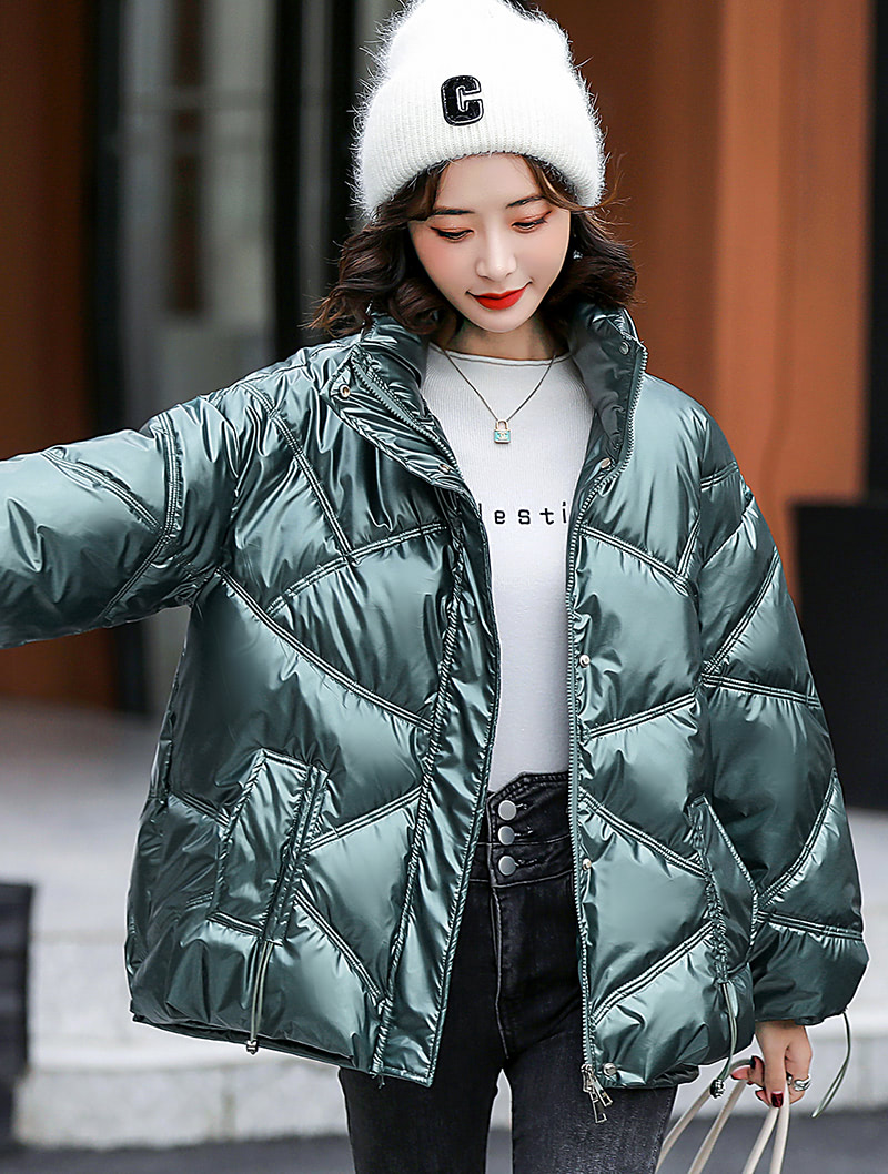 Women’s Cropped Puffer Jacket Fashion Winter Outfit Coat05