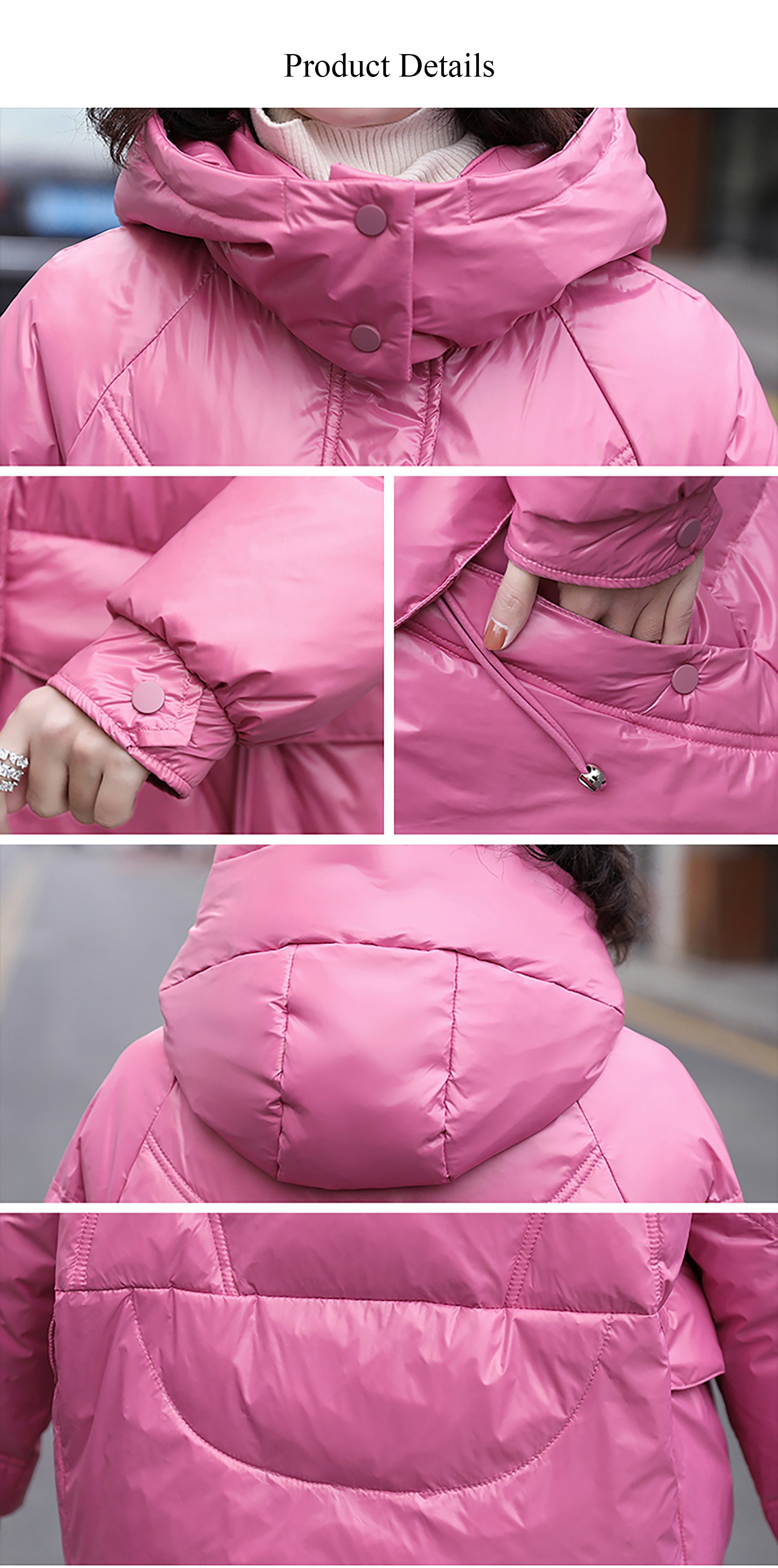 Women's Winter Relaxed Fit Puffer Short Down Jacket Coat15