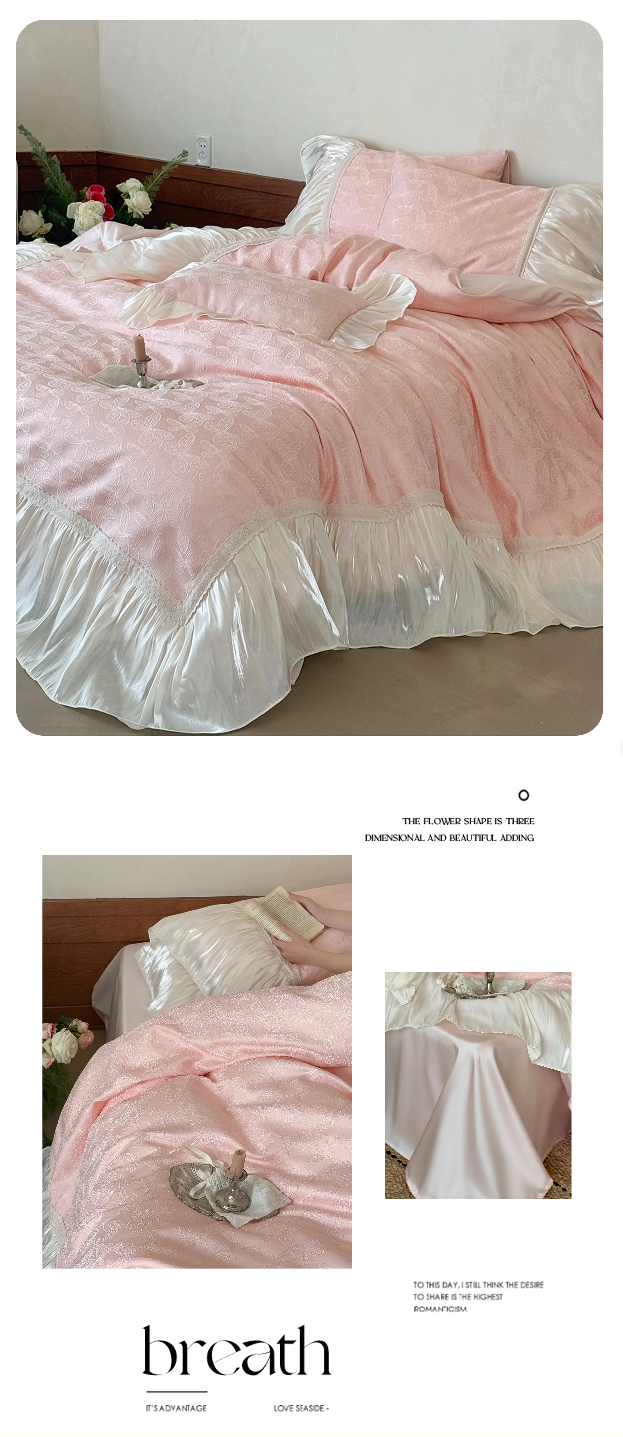Sweet-Exquisite-Butterfly-Jacquard-Tencel-Cotton-Pleated-Hem-Bedding-Set12