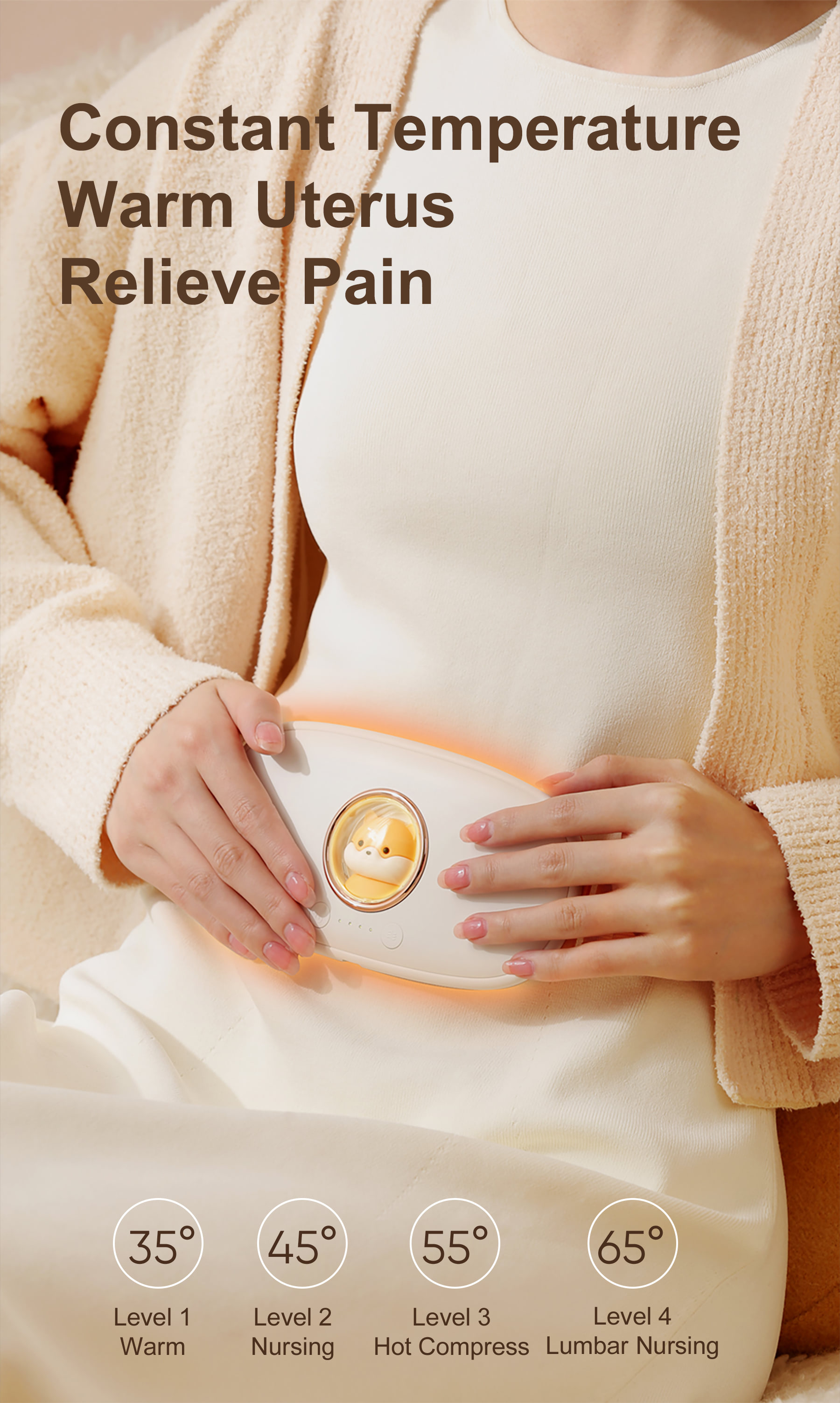Uterus Warmer Belt Menstruation Pain Relief Heating Waistband12