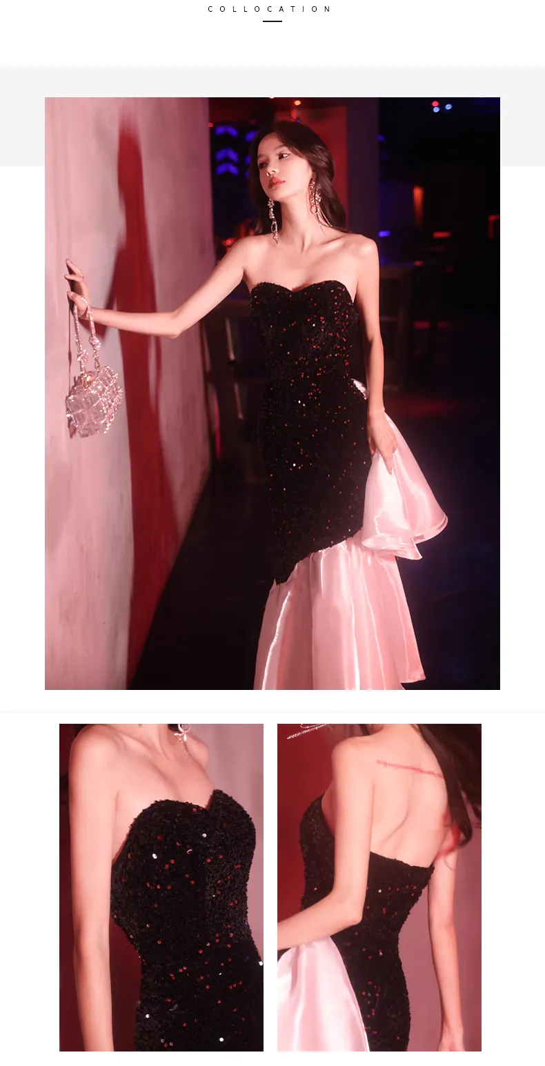 Chic-Black-Sequin-Irregular-Hem-Fishtail-Celebrity-Formal-Evening-Dress07