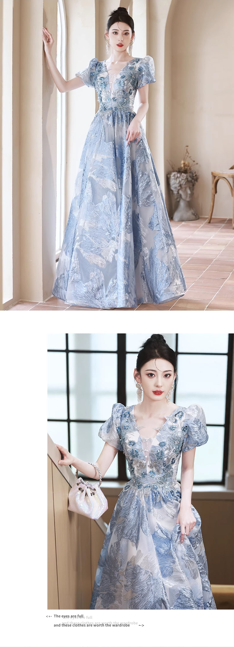Delicate-Blue-Short-Sleeve-V-Neck-Embroidered-Party-Prom-Formal-Dress14