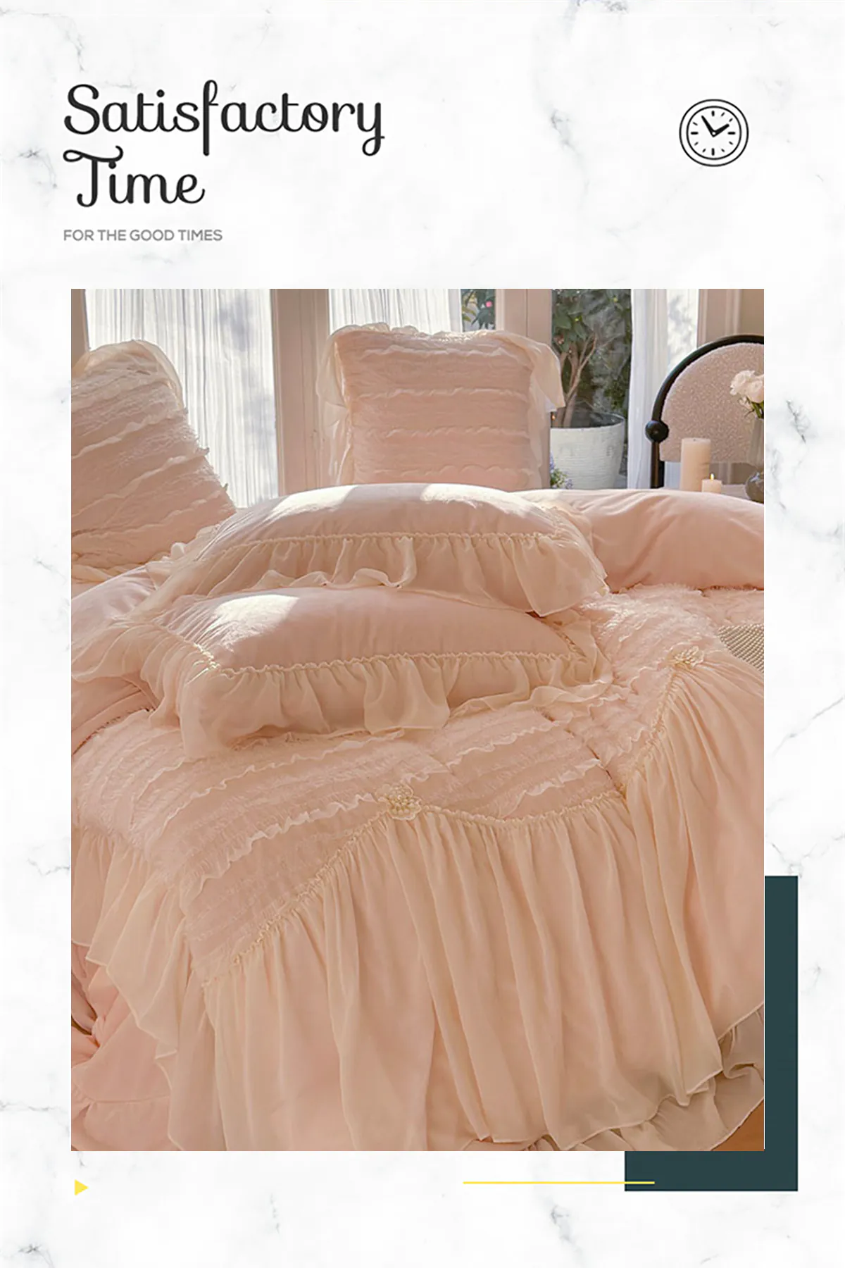 Elegant-Ruffle-Lace-260g-Matte-Flannel-Velvet-Plush-Bedding-4-Pcs-Set10