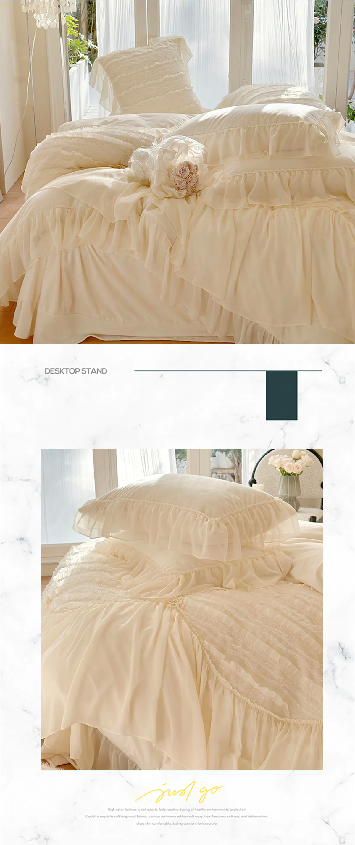 Elegant-Ruffle-Lace-260g-Matte-Flannel-Velvet-Plush-Bedding-4-Pcs-Set18