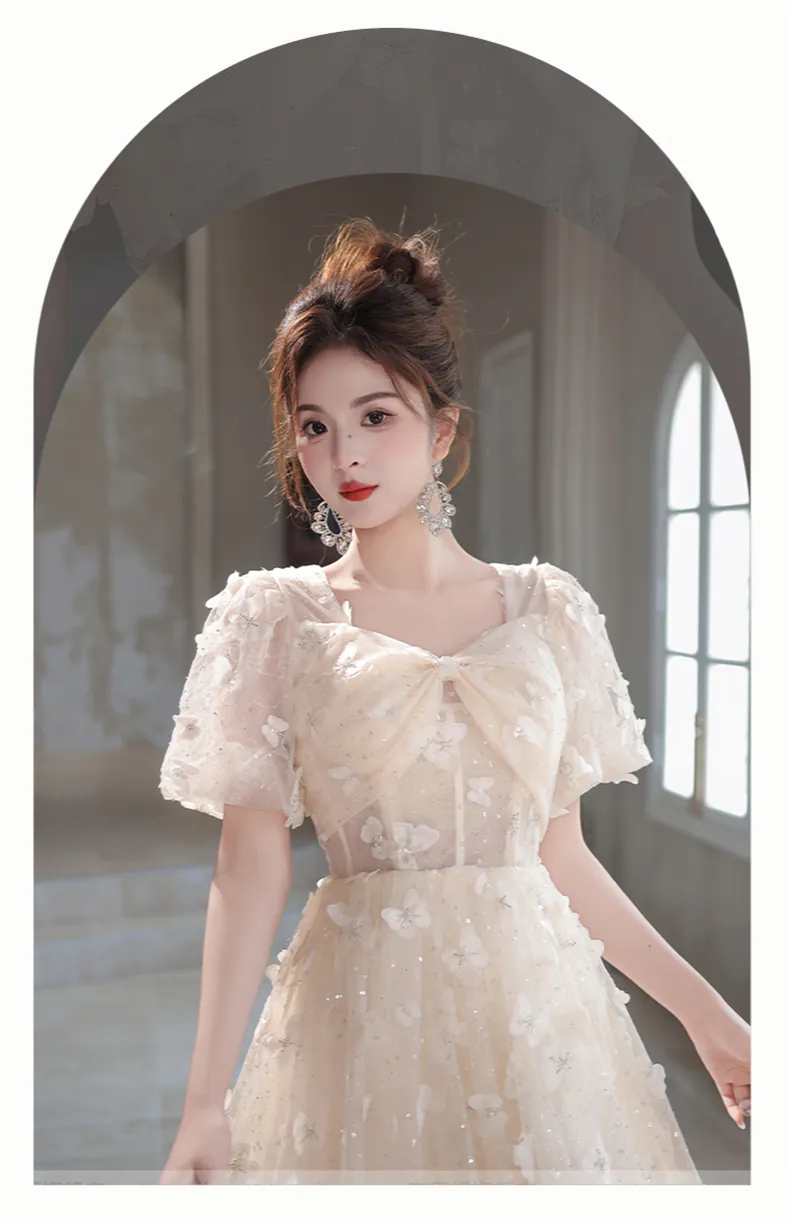 Fairy-Light-Champagne-Short-Sheer-Sleeves-3D-Butterfly-Tulle-Formal-Dress07