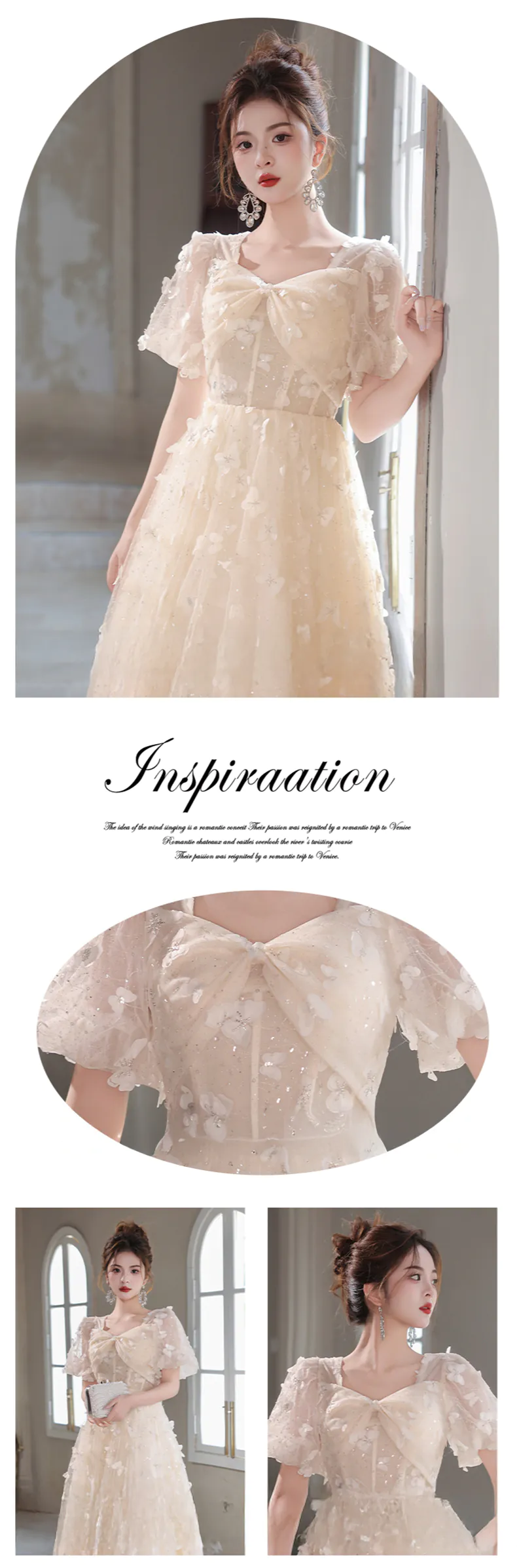 Fairy-Light-Champagne-Short-Sheer-Sleeves-3D-Butterfly-Tulle-Formal-Dress10