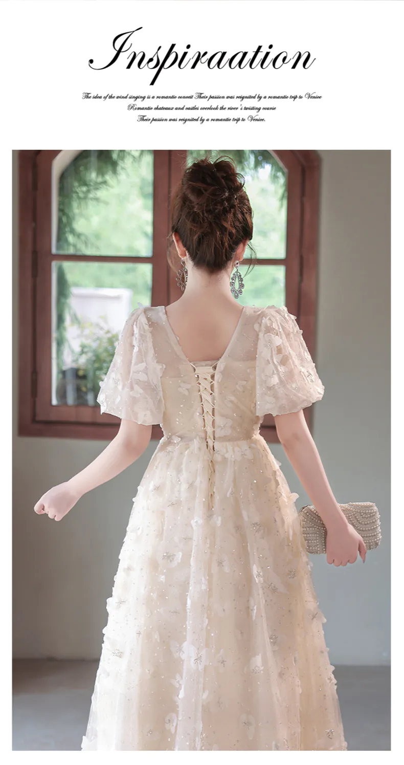 Fairy-Light-Champagne-Short-Sheer-Sleeves-3D-Butterfly-Tulle-Formal-Dress12