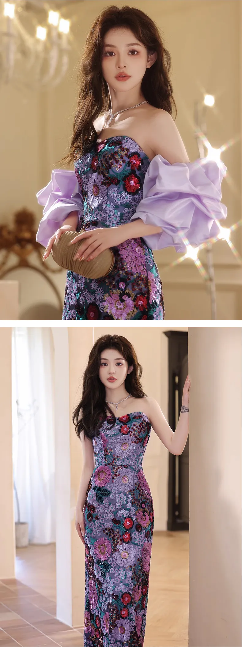 Luxury-Purple-Strapless-Floral-Prom-Evening-Dress-with-Detachable-Sleeves14