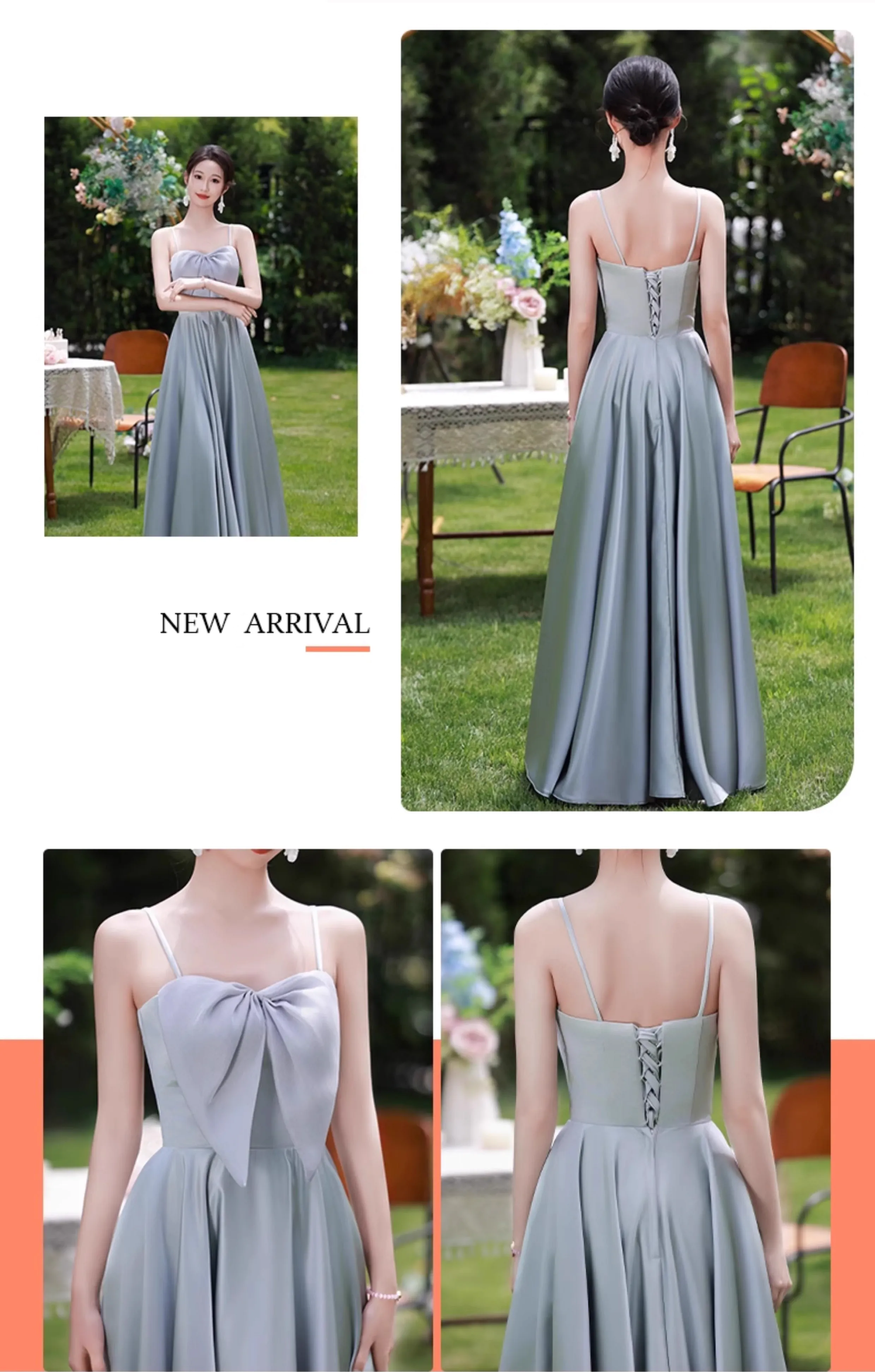 rustic boho bridesmaid dresses Silver Tulle Rustic Cap Sleeves Boho Wedding Dress MW677 main image 1