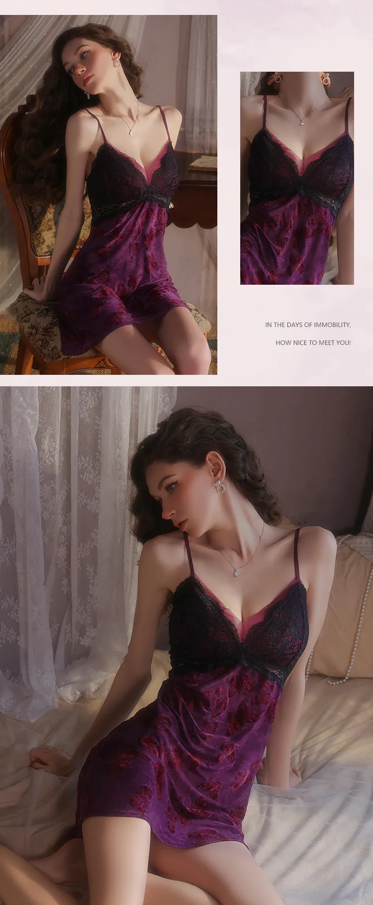 Soft-Flocked-Velvet-Butterfly-Lingerie-Nightdress-with-Removable-Bra-Pads12