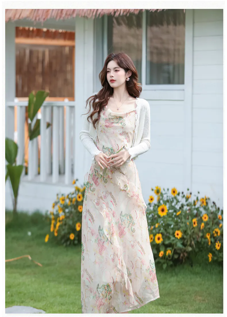 Soft-Girl-Cowl-Neck-Floral-Ruffle-Slip-Dress-with-Cropped-White-Cardigan11