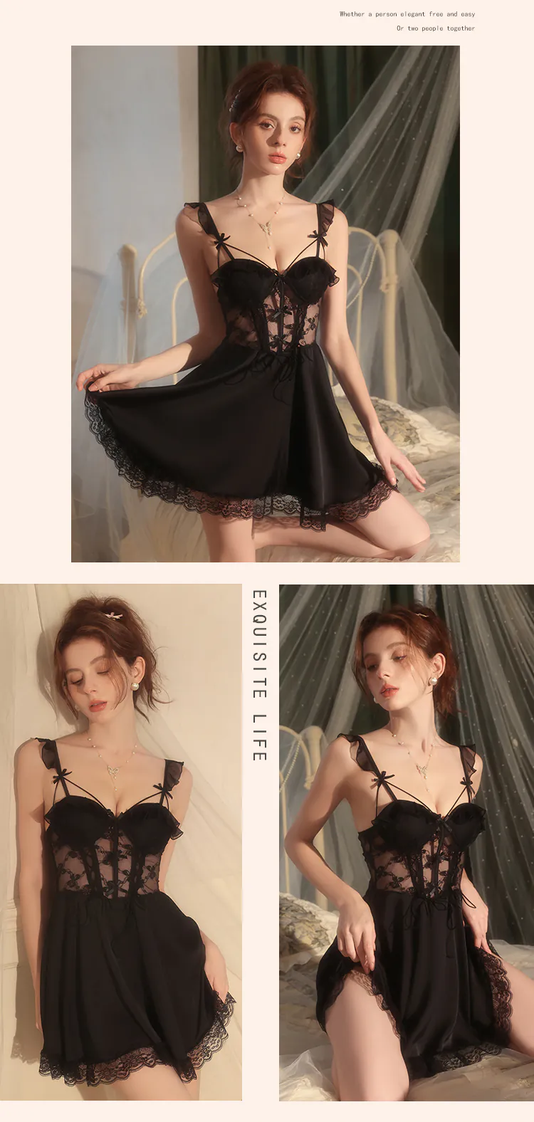 Sweet-Girl-Sheer-Pleated-Mesh-Bust-Lace-Hem-Ruffle-Straps-Nightgown13