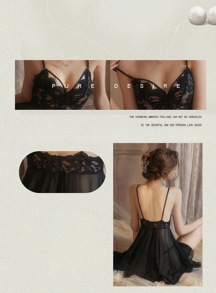 Sweet-Sheer-Lace-See-Through-Mesh-Honeymoon-Lingerie-Nightgown10