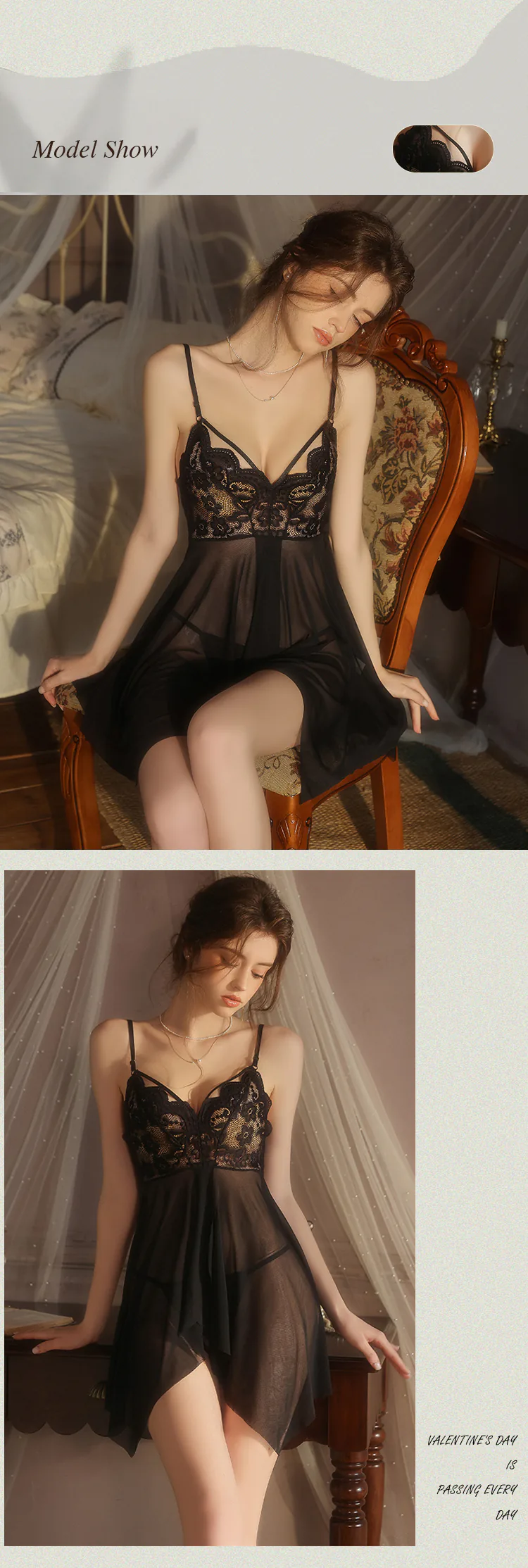 Sweet-Sheer-Lace-See-Through-Mesh-Honeymoon-Lingerie-Nightgown12