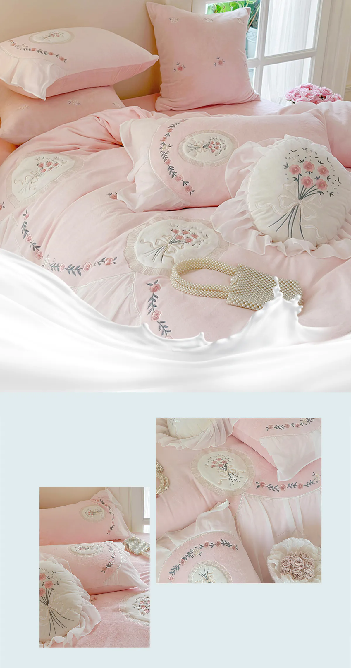 240g-High-Weight-Cozy-Embroidery-Milk-Velvet-Bedding-4-Pcs-Set12