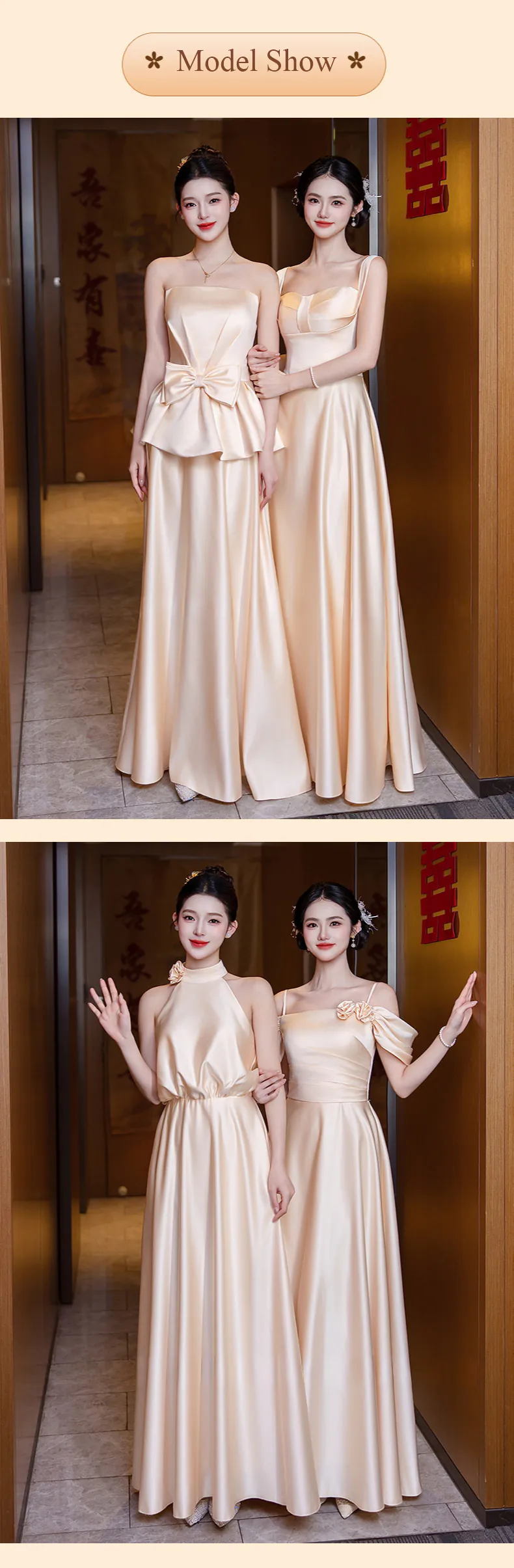 A-Line-Champagne-Bridesmaid-Dress-Bridal-Reception-Event-Formal-Gown11