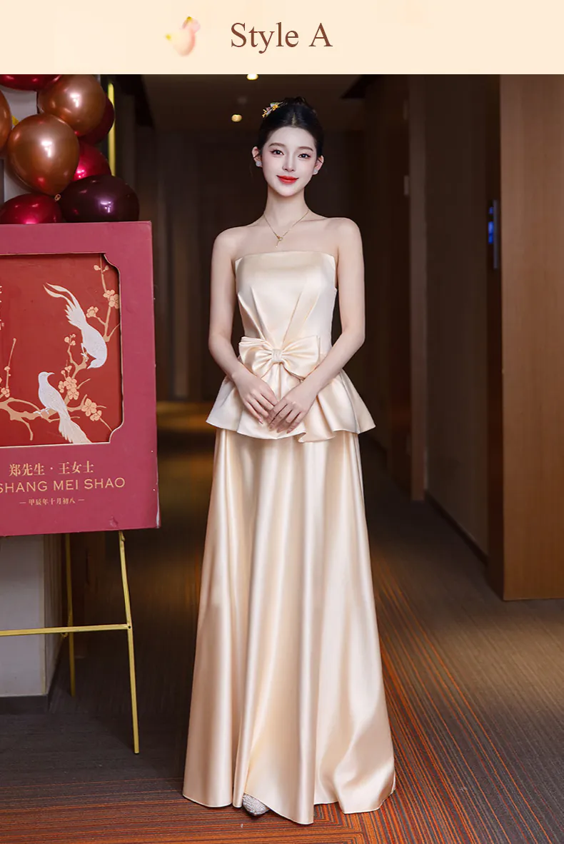 A-Line-Champagne-Bridesmaid-Dress-Bridal-Reception-Event-Formal-Gown14