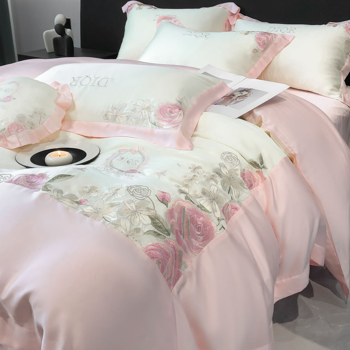 Aesthetic Embroidery Home Textiles Duvet Cover Bedding Set03