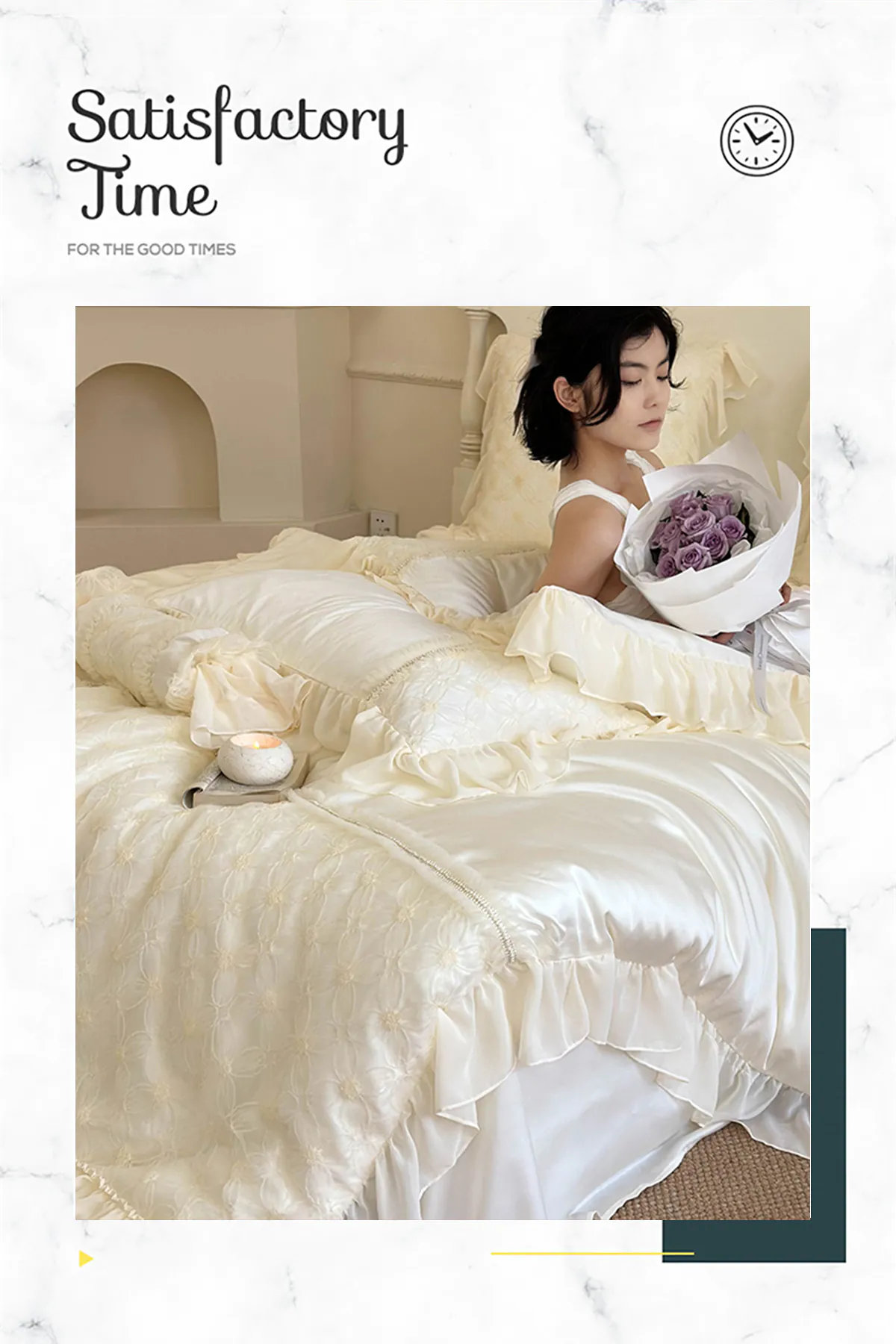 Aesthetic-Floral-Lyocell-Lace-Chiffon-Trim-Duvet-Cover-Bedsheet-Set11