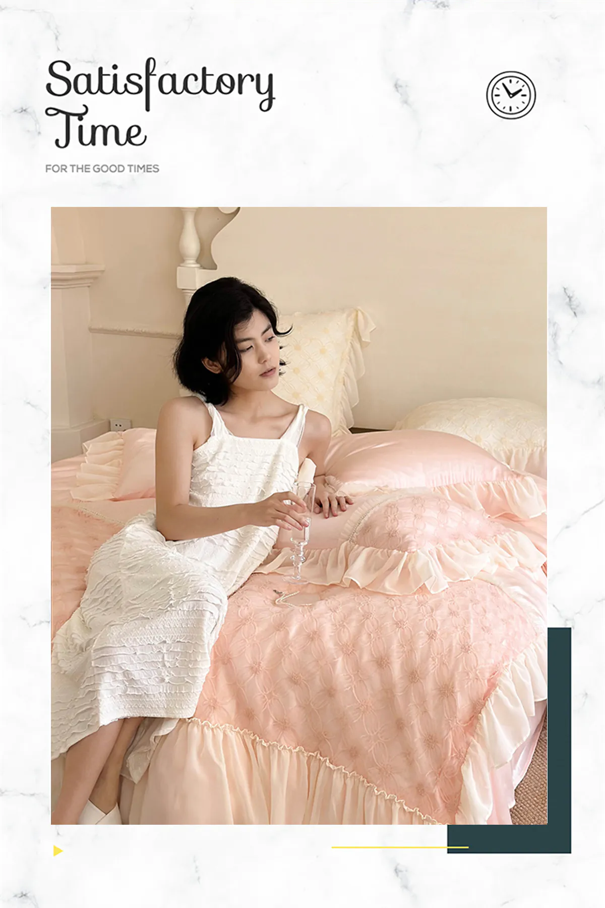 Aesthetic-Floral-Lyocell-Lace-Chiffon-Trim-Duvet-Cover-Bedsheet-Set21