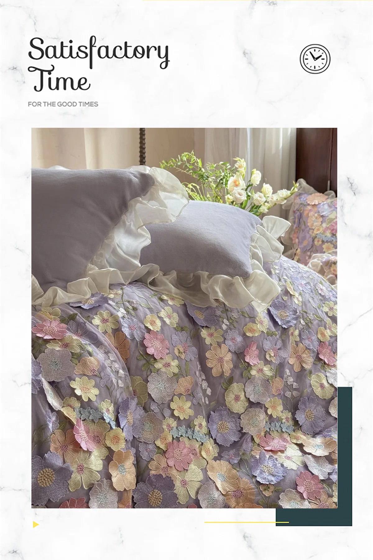 Artistic-3D-Flower-230g-High-Weight-Milk-Velvet-Bedding-4-Pcs-Set11