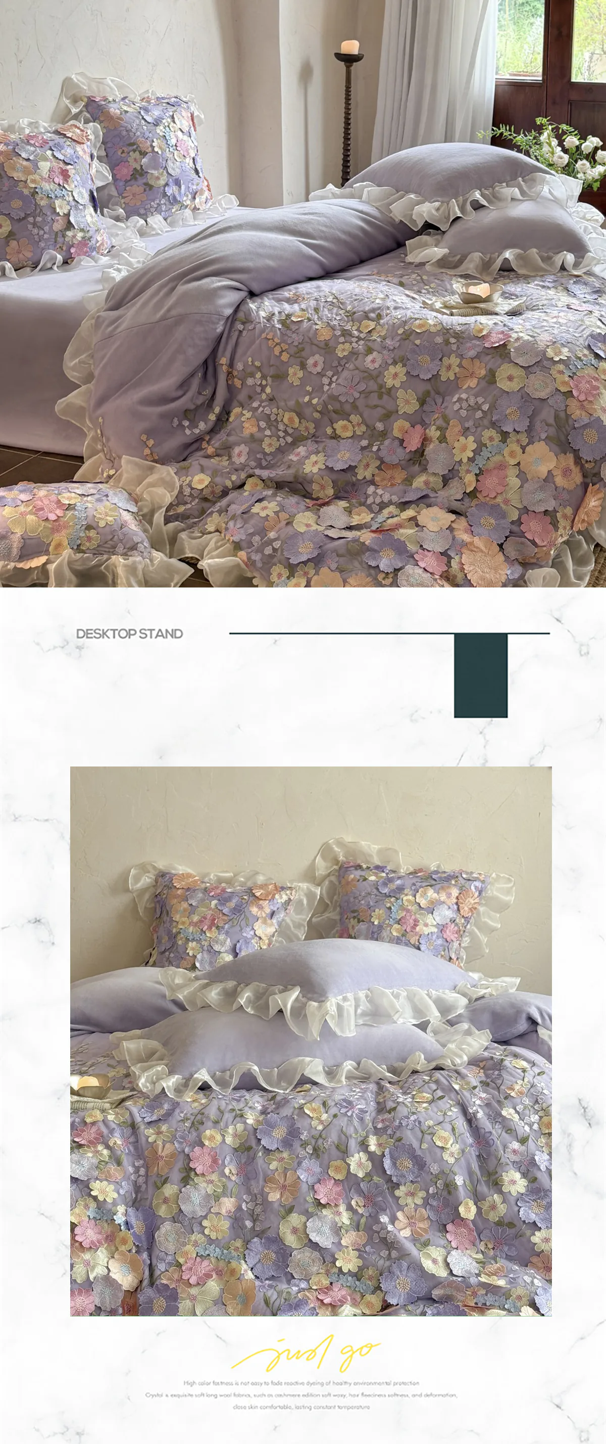 Artistic-3D-Flower-230g-High-Weight-Milk-Velvet-Bedding-4-Pcs-Set14