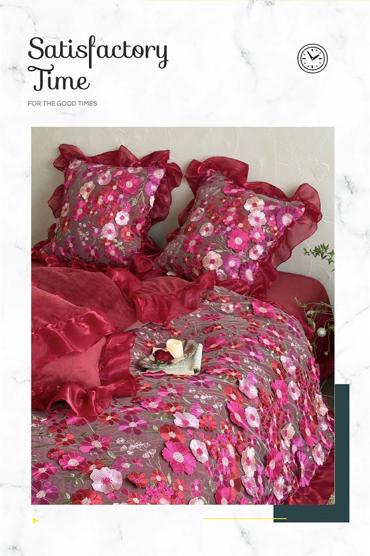 Artistic-3D-Flower-230g-High-Weight-Milk-Velvet-Bedding-4-Pcs-Set26